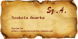 Szokola Avarka névjegykártya